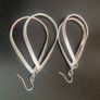 Lovely large costume silver tone earrings Free postage Image 2