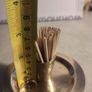 Small Brass Pot  Toothpick Set on on small brass trey. Image 5