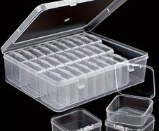 61pcs Transparent Plastic Storage Organizer Set - Large Box with 30 Small Boxes