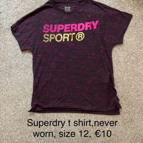 Superdry t shirt, never worn, size 12