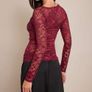 Burgundy lace top Image 2