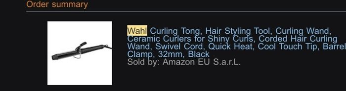 Curling tongs