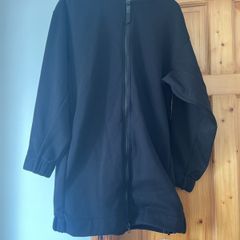 Helen Steele black hoody long line zipped size medium