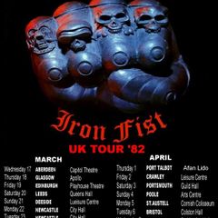 Motorhead Iron Fist Tour Poster 1982