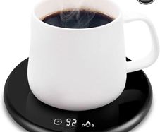 Coffee Mug Warmer, Electric Smart Beverage Mug Warmer Cup Warmer with Touch Tech & LED Backlit Display, Coffee Warmer for Home Office Coffee Mug, Milk-Cup Warmer with 2 Temperature Settings