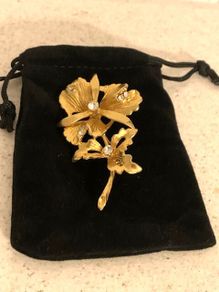 Mid Century Orchid Brooch