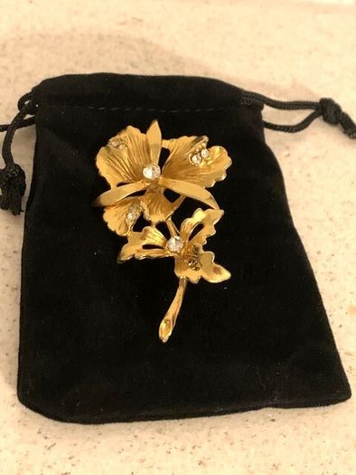 Mid Century Orchid Brooch