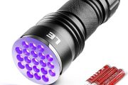 21 LED 395nm UV Torch, Black Light Detector for Pets Urine, Stain, Bed Bugs on Carpet or Floor, Fake Banknote and More, Valentines Day Gift, 3 AAA Batteries Included (FREE SHIPPING)