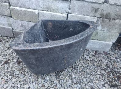 Vintage cast iron horse water trough