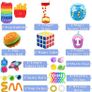 Fidget Toy Set, 26PCS With Box Fidget Pack, Sensory Anxiety Relief Stress Toys for Autism, Fidget Toy in Rainbow, Fries Burger Relaxing Entertainment Birthday Gift for Kids Adults (FREE POSTAGE) Image 2