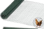 3mX0.4m Chicken Wire Mesh Roll,Chicken Wire Fence 25mm Hole Size,Strong Galvanized Wire Mesh Fence,Fine Mesh Garden Fence for DIY Craft Poultry Pet Rabbit Chicken Fence (FREE POSTAGE)