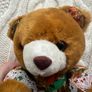 PMS Teddy Bear Vintage Stuffed Plush Toy in Floral suit Used Please look at the pictures Image 3