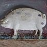 Hand Painted Ceramic Pig Plaque Image 5
