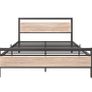 Double Bed Frames with Wood Headboard Image 4