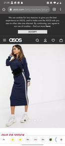 BNWT Juicy couture black label Regal side snap tricot logo navy midi skirt size XS UK8/10 EU36/38 Postage included