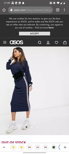BNWT Juicy couture black label Regal side snap tricot logo navy midi skirt size XS UK8/10 EU36/38 Postage included