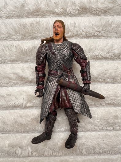 2002 Lord Of The Rings The Two Towers Rohirrim Action Figure approx. 16 cm. Used Damaged Loose legs Please see photos