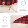 Set of 4 pillow cover, 45 x 45 cm Square Cushion Cover Cotton Linen Throw Pillow Covers Christmas Tree Snowflake Decor for Sofa bed couch cushions (FREE POSTAGE) Image 4