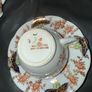 Vintage Lot of ENGLISH BONE CHINA Cups Saucers Plates & Creamer HAND TINTED Ivy Image 4