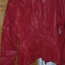 Red Leather Jacket (S) Escandelle Paris Image 2