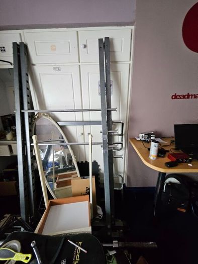 Squat Rack, Bench & Barbell