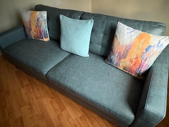 Blue 3 seater couch