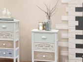 French Storage Cabinet 3 Drawers Wood