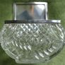 Antique Crystal Cut Glass  Trifle Serving Bowl With Silver Plated Rim and Cover Image 5