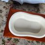 Victorian Mahogany table porcelain baby bath/bidet Image 9