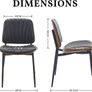 Set of 2 Faux Leather Dining Chairs Brown Grey White Image 8