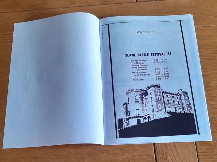 Thin Lizzy Replica Slane Castle 1981 booklet