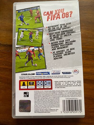psp game: FIFA 08 - game tested