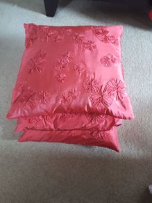 3 Coral Silk style cushion covers