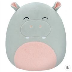 Squishmallows 30 cm Harrison Grey Hippo Soft Plush