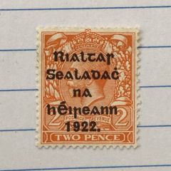 Ireland Thom Overprint Feb 1922 2d Orange