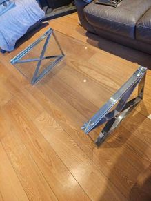 Glass coffee table