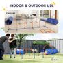Dog Agility Set 11-piece Agility Equipment for Dogs with 2 Tunnels Adjustable Height Jump Ring & Hurdles Weave Pole Image 4