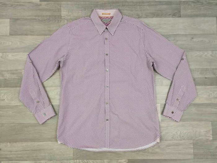 Ted Baker Button Down Patterned Shirt Mens Large