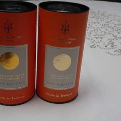 Empty " Lismore Co" biscuit cardboard containers