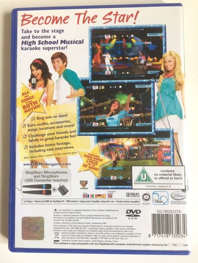 High School Musical: Sing It! [2007] (Playstation 2 Game) [PAL]