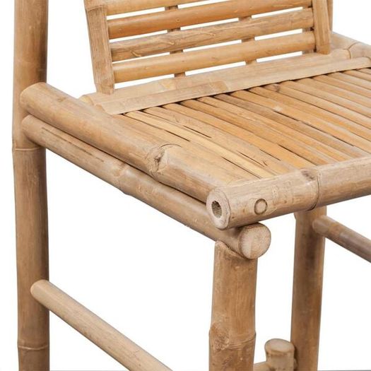 Bar Stools Set Bamboo (2pcs)