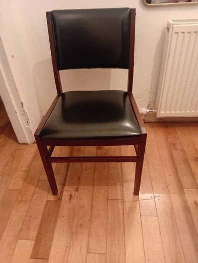 crannac mid century teak dining chairs x5