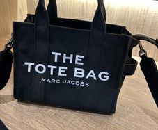 Marc Jacobs Black Canvas Small Tote Bag