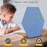 NEW SALE | 12 Pcs Self-Adhesive Acoustic Absorption Panels, High Density 12" X 10" X 0.4" Soundproof Acoustic Panel, Hexagon Sound Absorbing Panels for Recording Studio & Home & Offices (Blue) Image 3