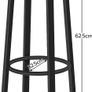 Bar Stools Set of 2, Kitchen Breakfast Bar Stools, A Pair of Barstools, Kitchen Stools, Dining Chairs for Kitchen Counter, Industrial, for Home Garden Bar, Greige and Black, EBG02BY01 Image 3