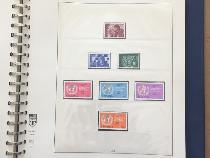 1951-1980s United Nations Stamp Collection Mint Never Hinged (MNH) in Lindner Pages housed in album (60 images showing contents)