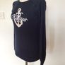 Tommy Hilfiger Ladies Navy Blue Cotton Anchor Motif jumper XS Includes Postage Image 5