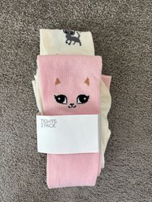 New H&M girl tights kitty 134-140cm 8-10 years old