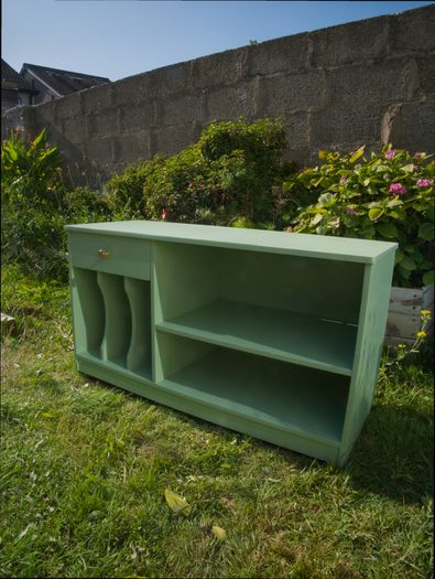 Sage Green Record Player Stand