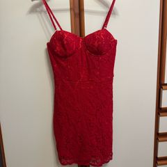 Red mini dress, size UK 10 (EUR38)